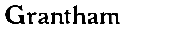 Grantham font preview